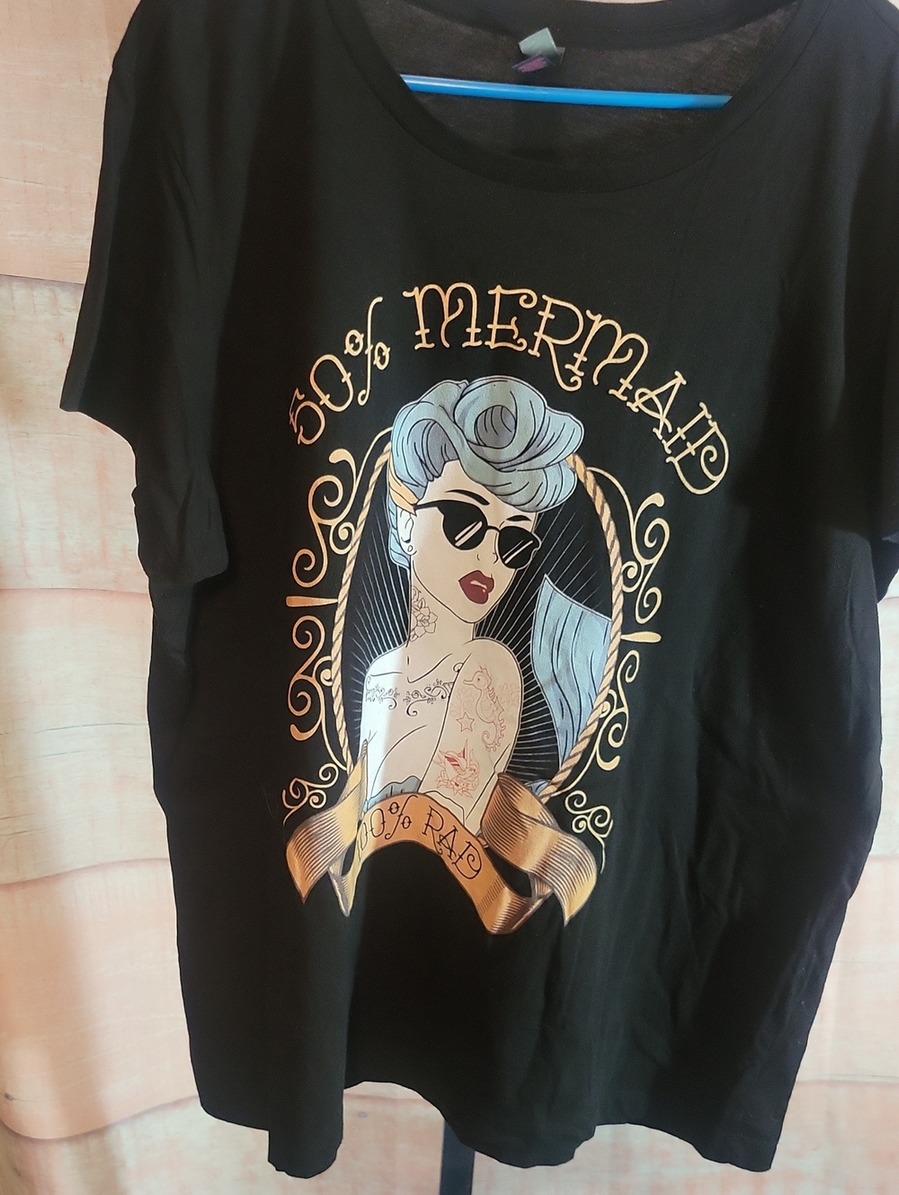 Pinup Mermaid Graphic Design Tshirt